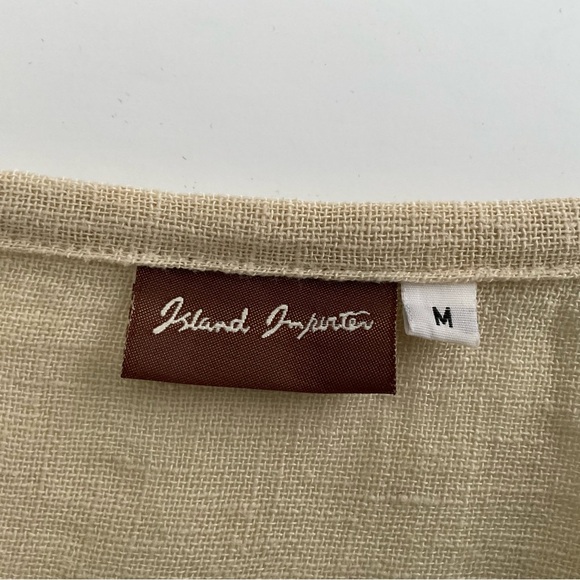 Island Importer Womens Linai Shirt Sz M Yellow Yoga  Meditation Lagenlook Hippie - Picture 3 of 9